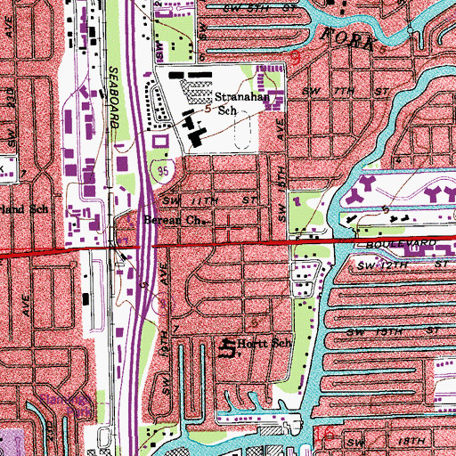 Topographic Map of Summit Private School, FL