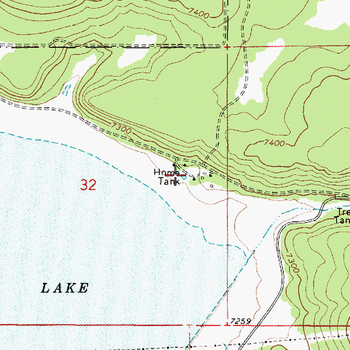 Topographic Map of Home Tank, AZ