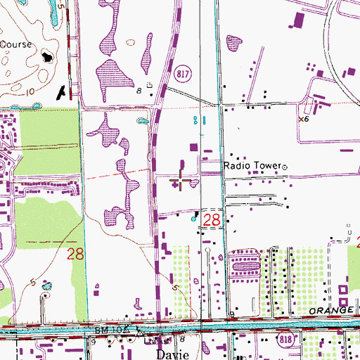 Topographic Map of Saint David Catholic School, FL