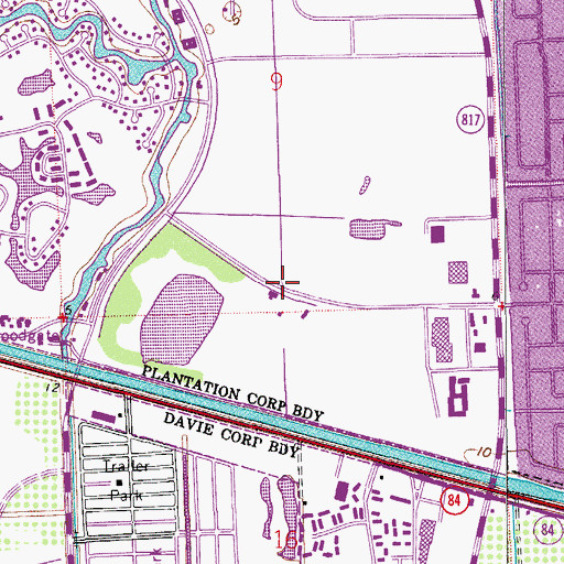 Topographic Map of Jacaranda School, FL