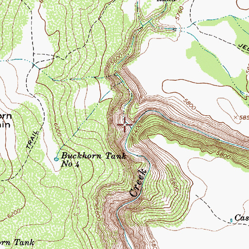 Topographic Map of Home Tank Draw, AZ