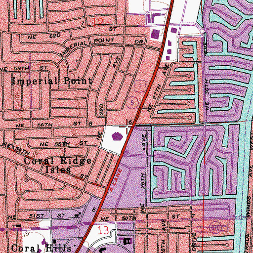Topographic Map of Christ Church School, FL