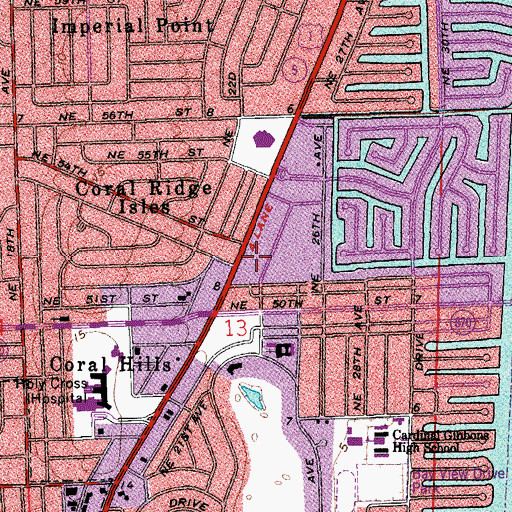 Topographic Map of Oxford Academy, FL