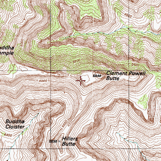 Topographic Map of Clement Powell Butte, AZ