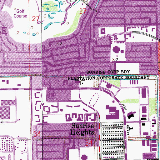 Topographic Map of Blake School, FL