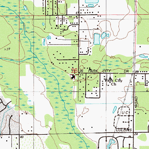 Topographic Map of Duval Academy, FL