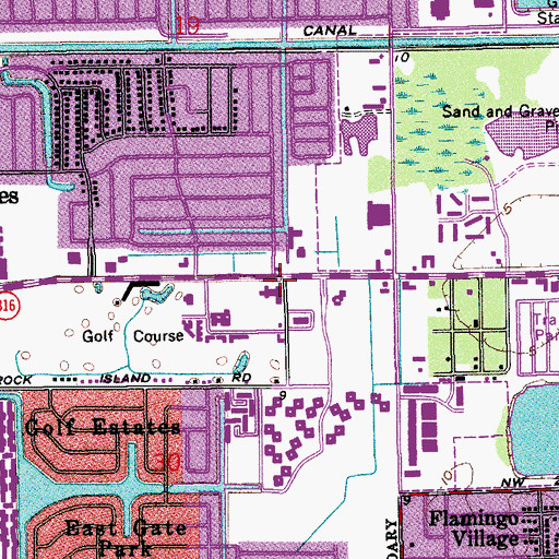 Topographic Map of Saint Helen School, FL