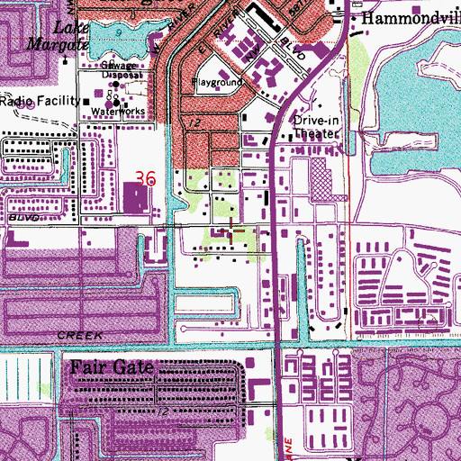 Topographic Map of Summit Private School, FL