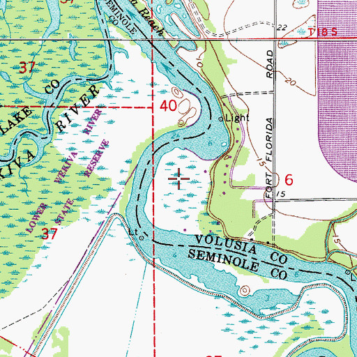 Topographic Map of Fort Florida Point, FL