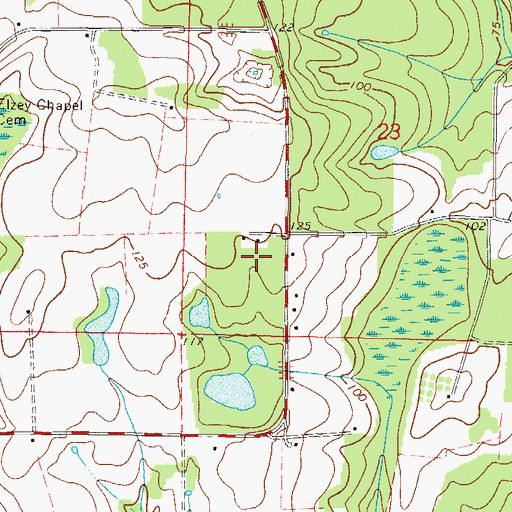 Topographic Map of Dana, FL