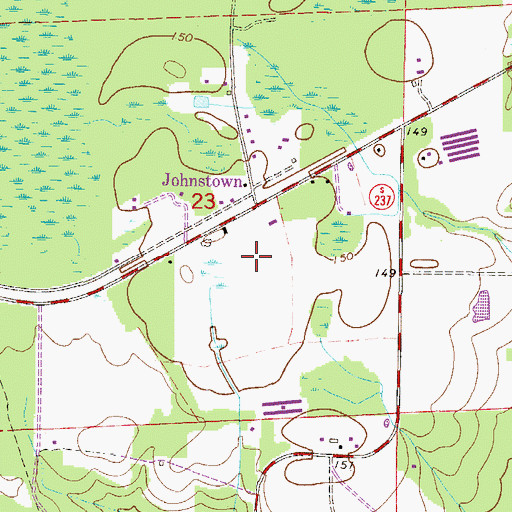 Topographic Map of Johnstown, FL