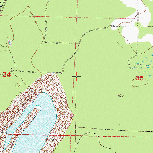 Topographic Map of Powell Hammock, FL