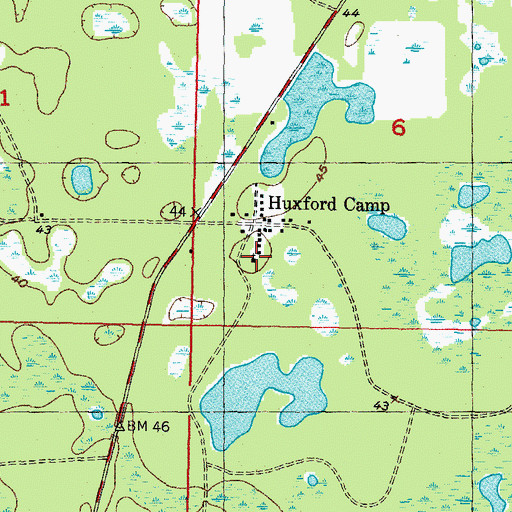 Topographic Map of Little Saint John Church, FL
