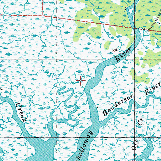 Topographic Map of East Cutoff Creek, FL