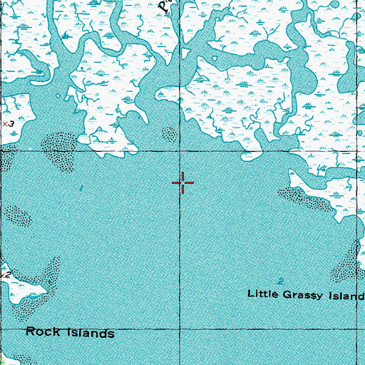 Topographic Map of Cedar Island Bayou, FL