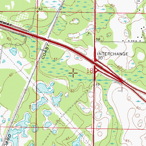 Topographic Map of Monarch, FL