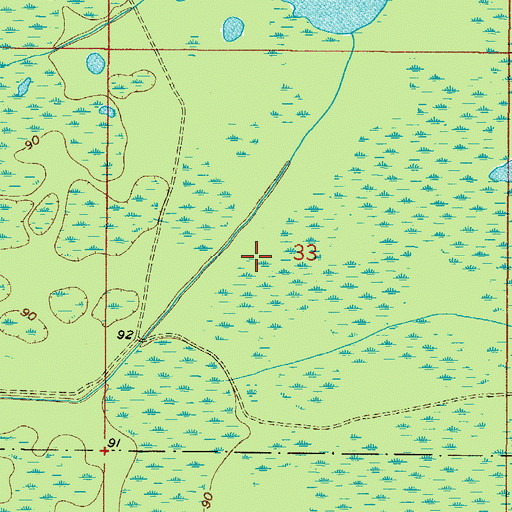 Topographic Map of Richloam Wildlife Management Area, FL