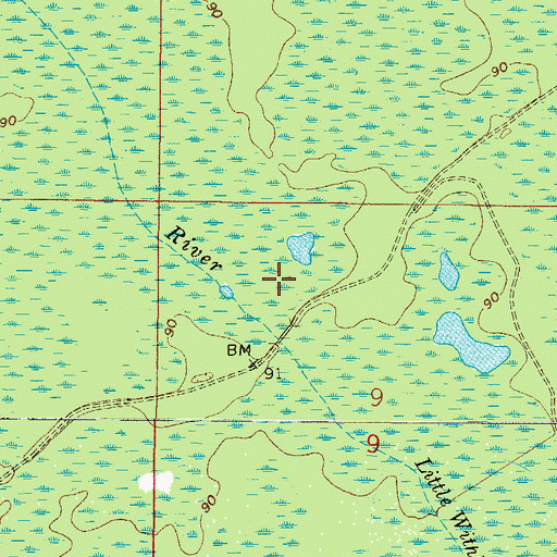 Topographic Map of Flag Ford, FL