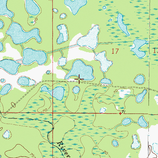 Topographic Map of Gant Lake Canal, FL