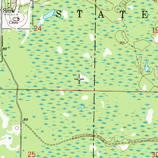 Topographic Map of Raulerson Hammock, FL