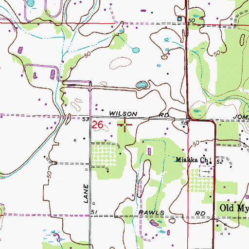 Topographic Map of Miakka, FL
