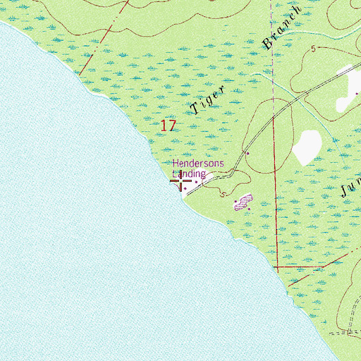 Topographic Map of Hendersons Landing, FL