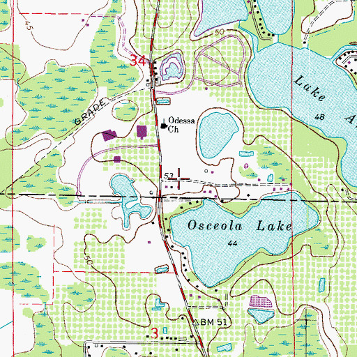 Topographic Map of Gulf Pine, FL