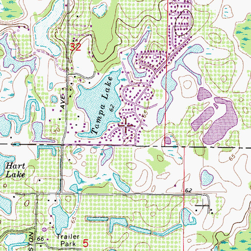 Topographic Map of Camp Grenada, FL