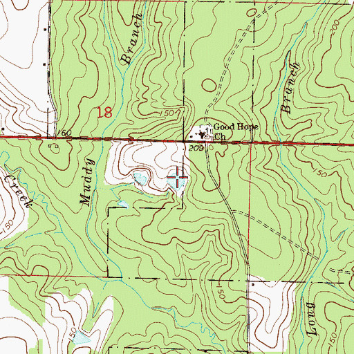Topographic Map of Martins Mill Pond, FL
