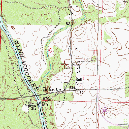 Topographic Map of Herndon Cemetery, FL