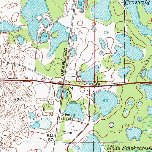 Topographic Map of Kalon, FL