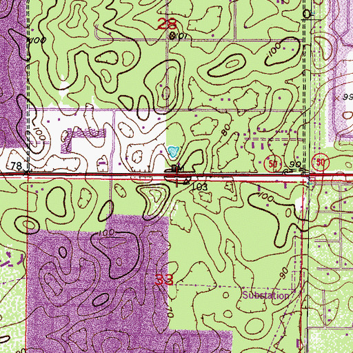 Topographic Map of Weekiwachee Tower, FL