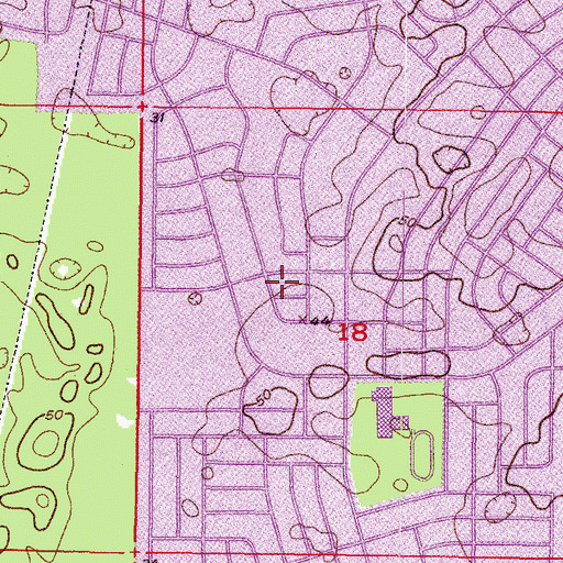 Topographic Map of Willow Sink, FL