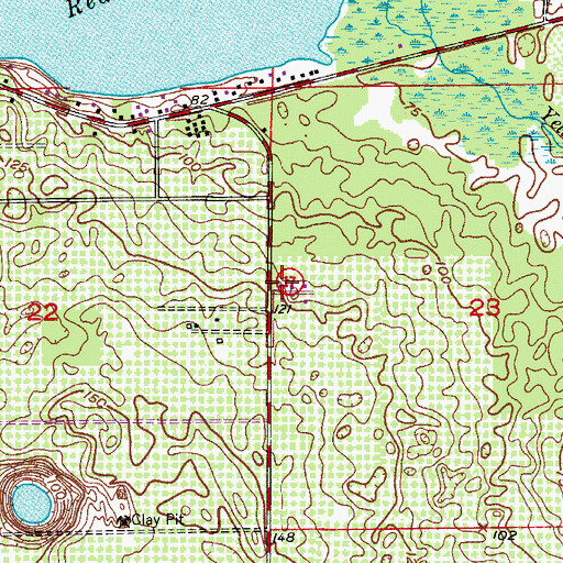 Topographic Map of De Soto Tower, FL