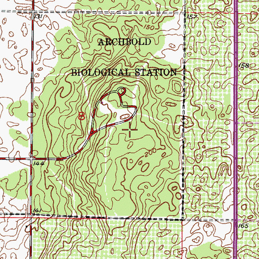Topographic Map of Archbold Tower, FL