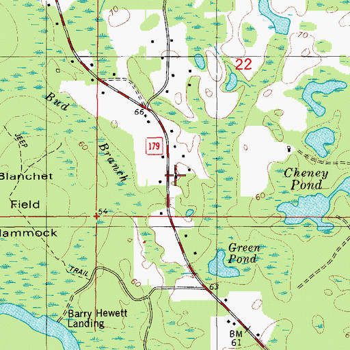 Topographic Map of Gritney Church, FL