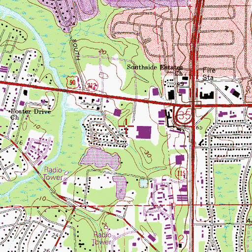 Topographic Map of Killarney Shores, FL