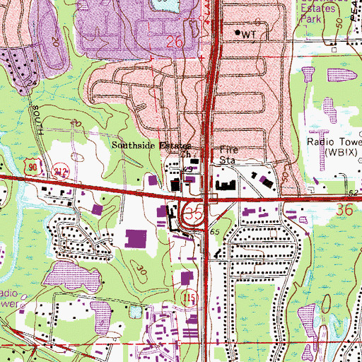 Topographic Map of Azalea Terrace, FL