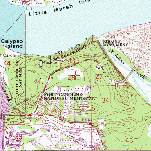 Topographic Map of Fulton, FL