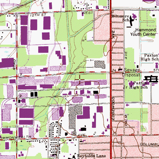 Topographic Map of Edgewood, FL