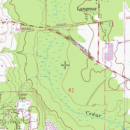 Topographic Map of Francis Barbee Grant, FL