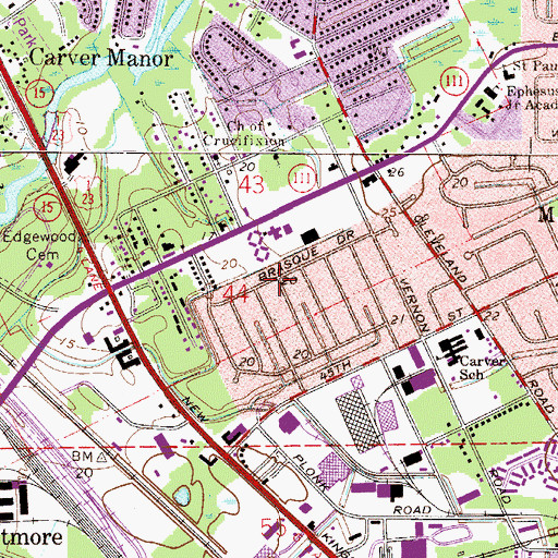 Topographic Map of Fred Hartley Grant, FL