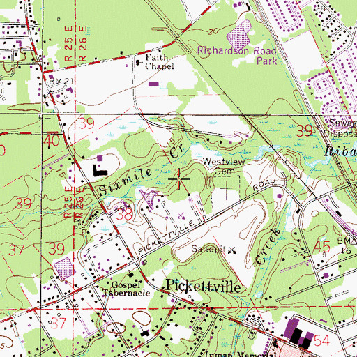 Topographic Map of William Lane Grant, FL