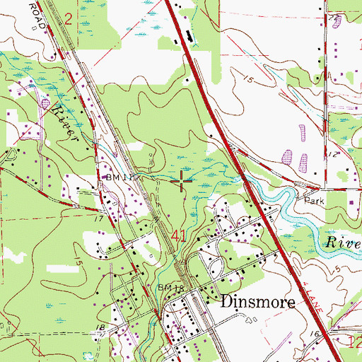 Topographic Map of Joseph Rain and William Bailey Grant, FL