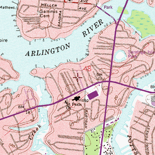 Topographic Map of Heirs of Peter Bagley Grant, FL