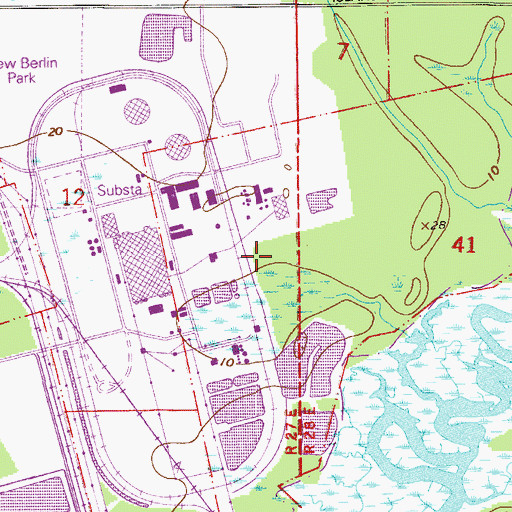 Topographic Map of John Christopher Grant, FL