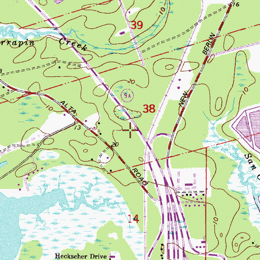 Topographic Map of Domingo Fernandez Grant, FL