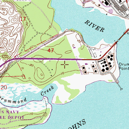 Topographic Map of Francis Richard Grant, FL