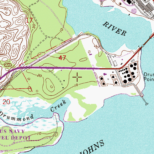 Topographic Map of William Drummond Grant, FL