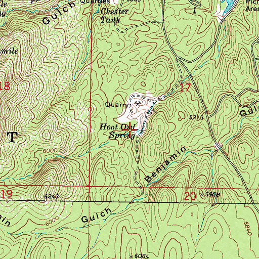 Topographic Map of Hoot Owl Spring, AZ